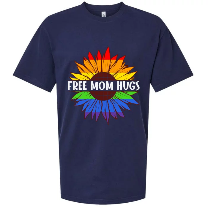 Colorful Rainbow Free Mom Hugs Lgbt Lgbtq Gift Sueded Cloud Jersey T-Shirt