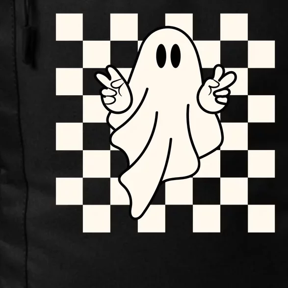 Cute Retro Ghost Peace Sign Halloween Daily Commute Backpack