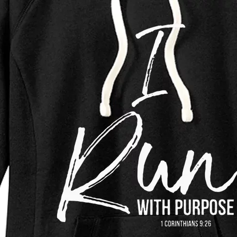 Christian Running Gift For Runners I Run With Purpose Women's Fleece Hoodie