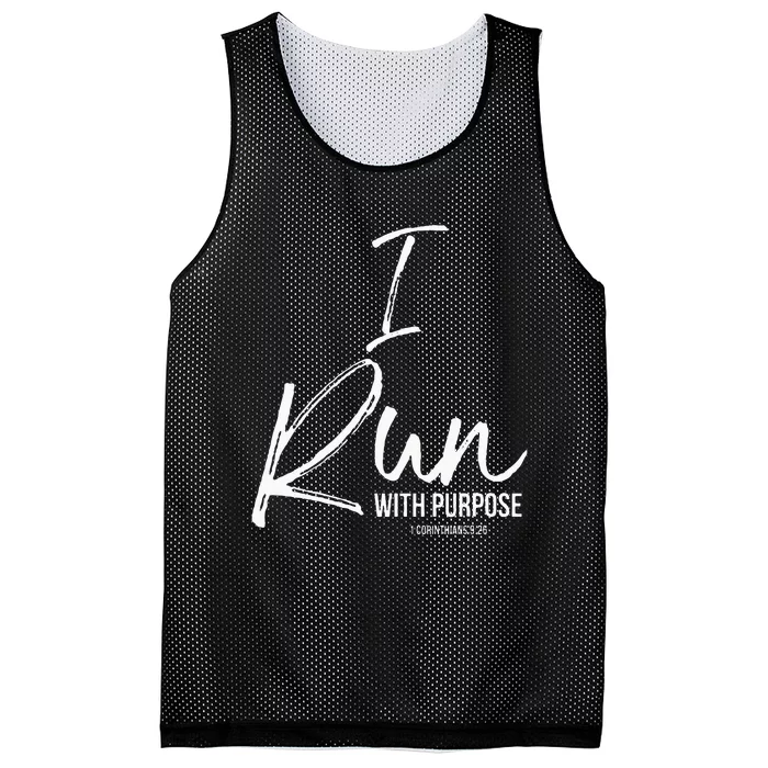 Christian Running Gift For Runners I Run With Purpose Mesh Reversible Basketball Jersey Tank