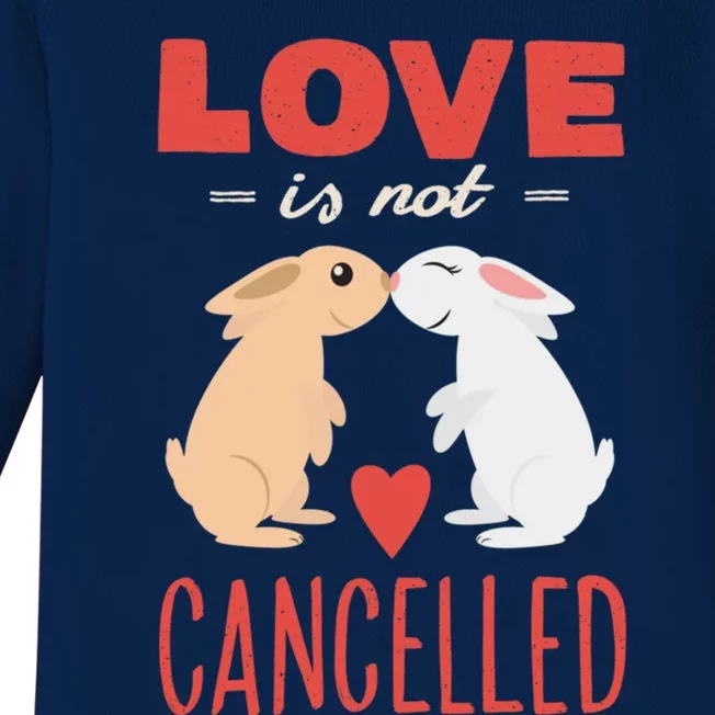 Cuddly Rabbits Gift Big Love Is Not Callnised Gift Baby Long Sleeve Bodysuit