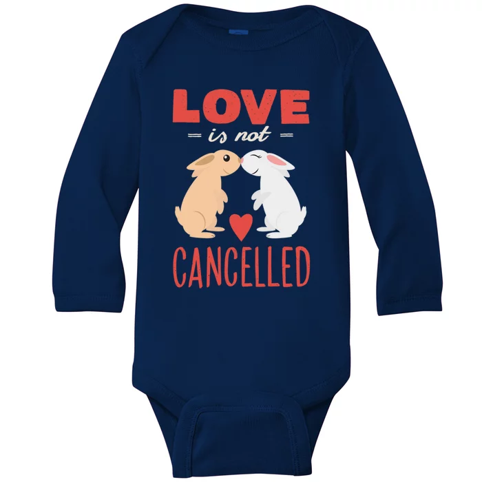 Cuddly Rabbits Gift Big Love Is Not Callnised Gift Baby Long Sleeve Bodysuit