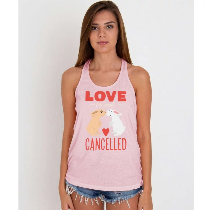 Cuddly Rabbits Gift Big Love Is Not Callnised Gift Women's Knotted Racerback Tank