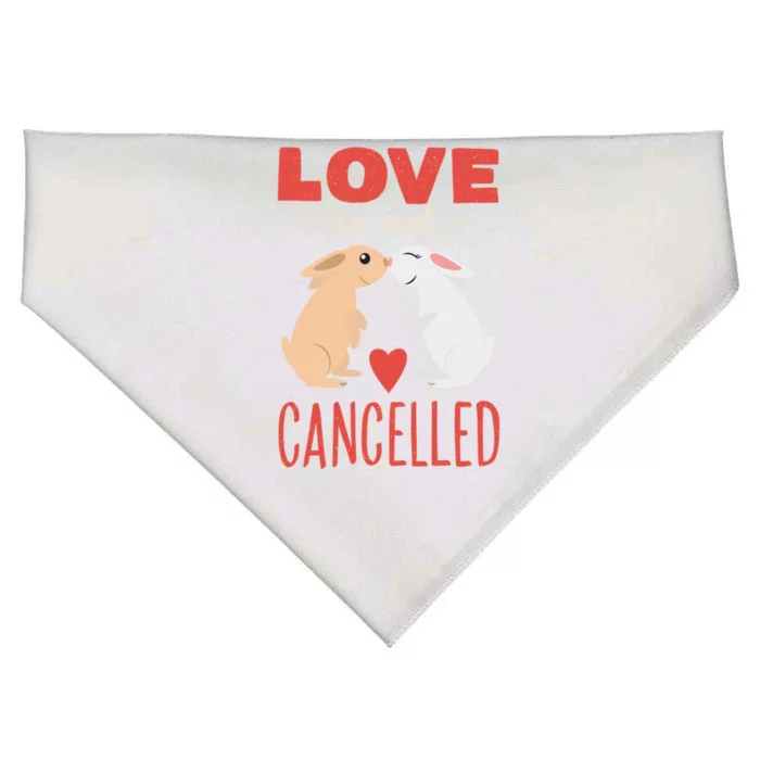 Cuddly Rabbits Gift Big Love Is Not Callnised Gift USA-Made Doggie Bandana