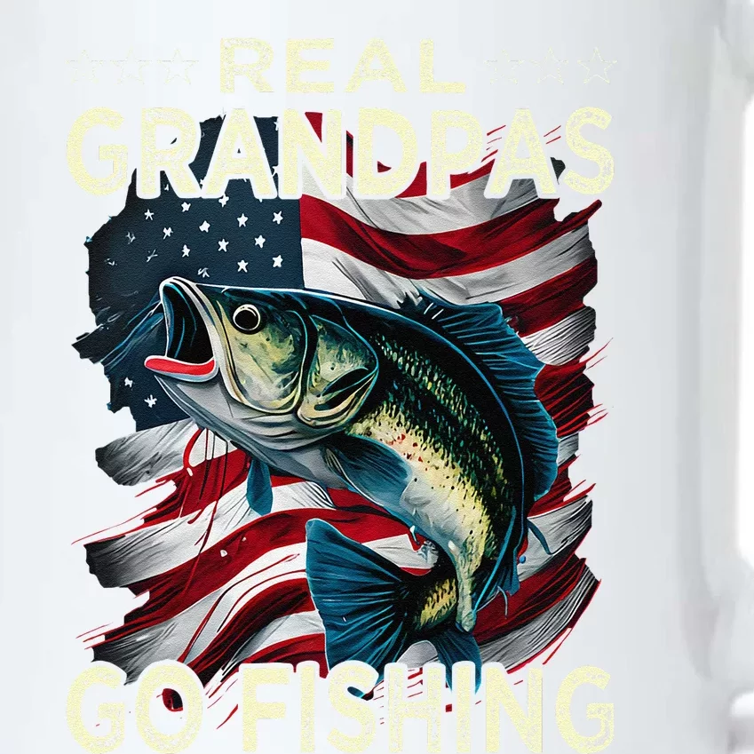 Cute Real Grandpas Go Fishing Largemouth Bass Black Color Changing Mug