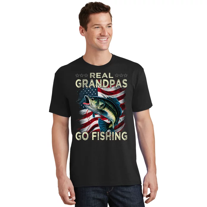 Cute Real Grandpas Go Fishing Largemouth Bass T-Shirt