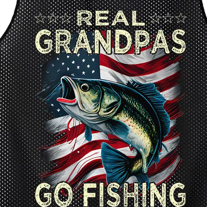 Cute Real Grandpas Go Fishing Largemouth Bass Mesh Reversible Basketball Jersey Tank