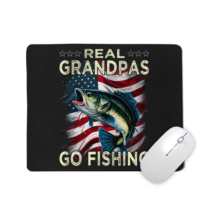 Cute Real Grandpas Go Fishing Largemouth Bass Mousepad