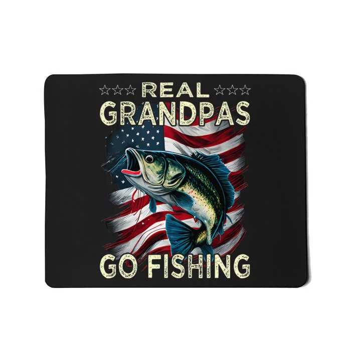 Cute Real Grandpas Go Fishing Largemouth Bass Mousepad