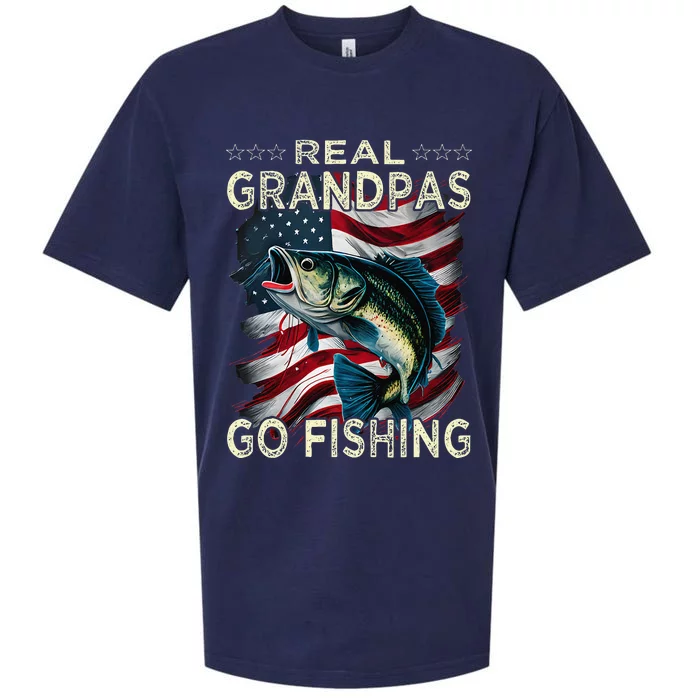 Cute Real Grandpas Go Fishing Largemouth Bass Sueded Cloud Jersey T-Shirt