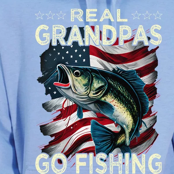 Cute Real Grandpas Go Fishing Largemouth Bass Unisex Surf Hoodie