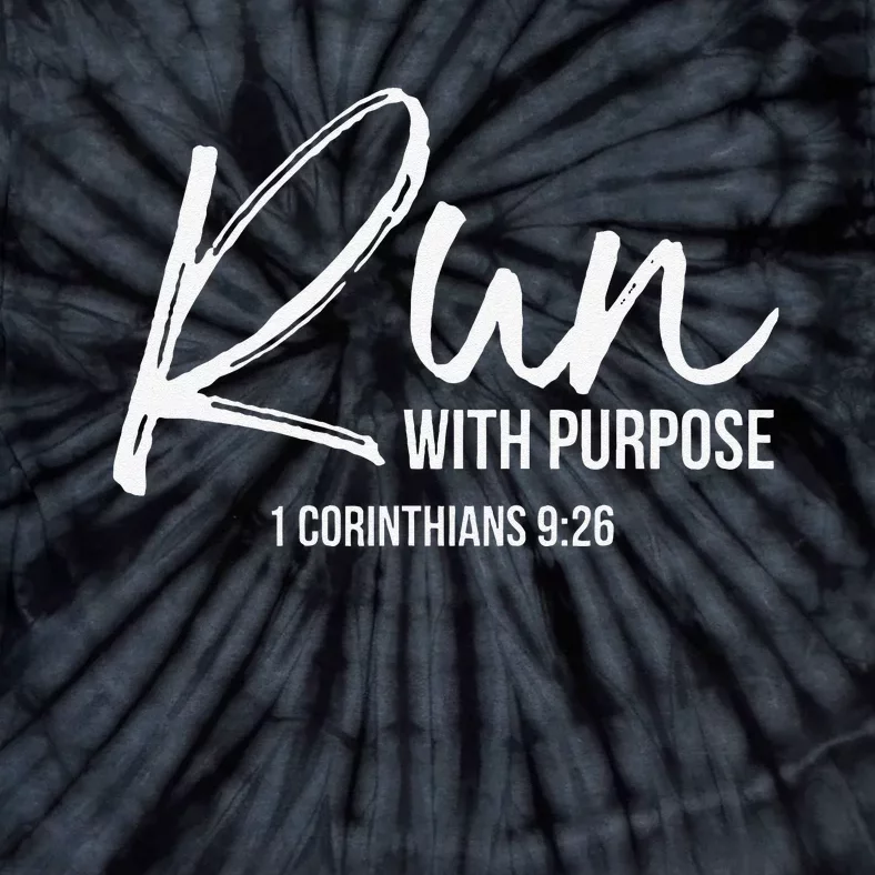 Christian Runner Gift Running Gear Run With Purpose Quote Tie-Dye T-Shirt