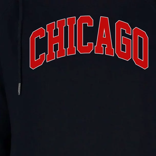 Chicago Retro Gift Womens Funnel Neck Pullover Hood