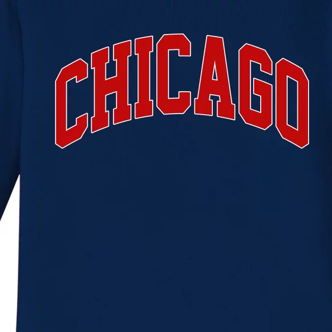 Chicago Retro Gift Baby Long Sleeve Bodysuit