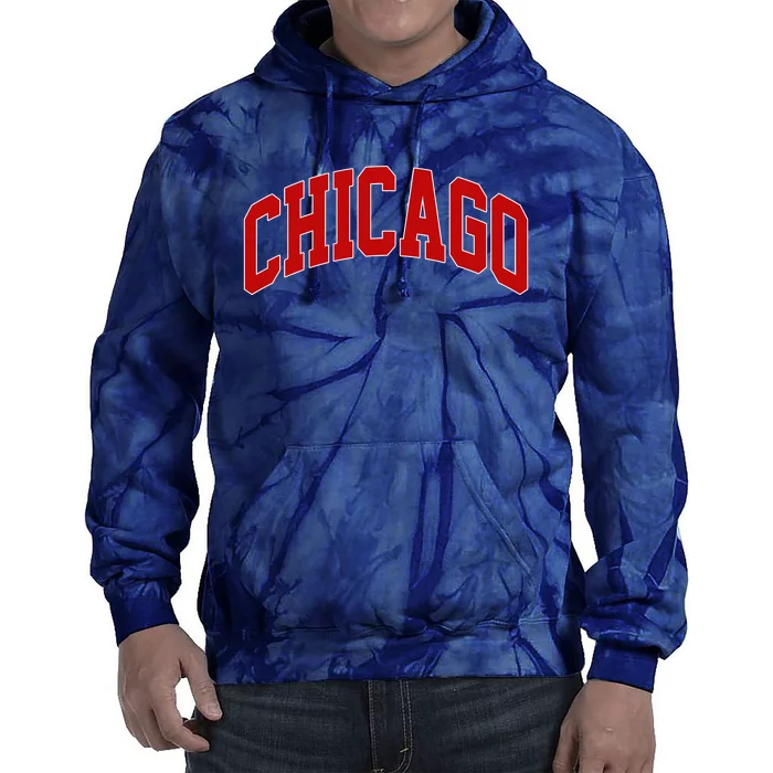 Chicago Retro Gift Tie Dye Hoodie