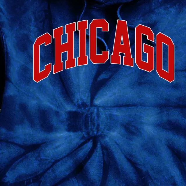 Chicago Retro Gift Tie Dye Hoodie