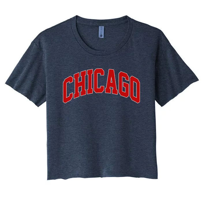 Chicago Retro Gift Women's Crop Top Tee