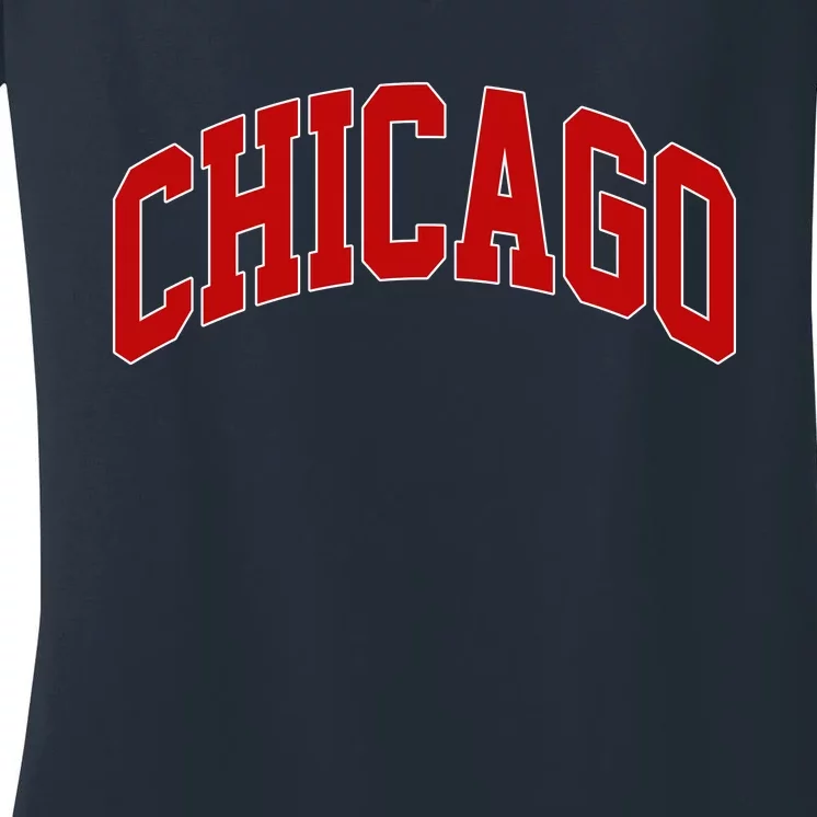 Chicago Retro Gift Women's V-Neck T-Shirt