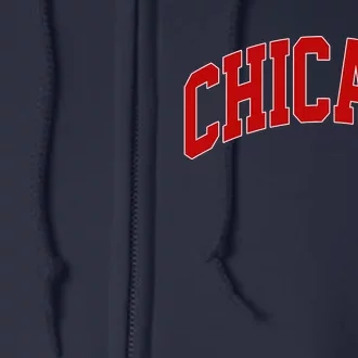 Chicago Retro Gift Full Zip Hoodie