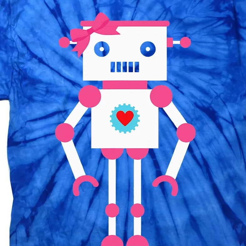 Cute Robot Girl Robots Tie-Dye T-Shirt