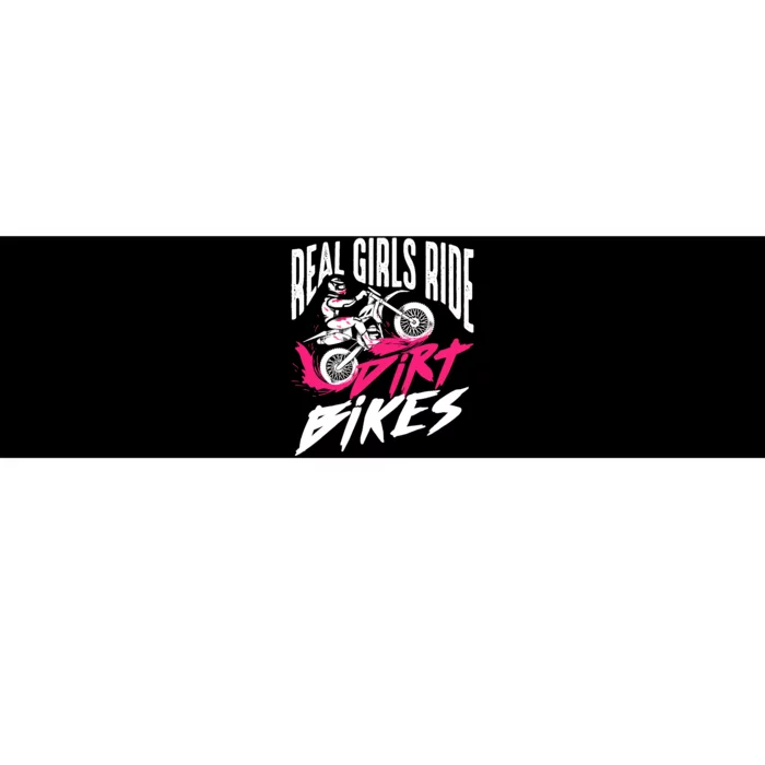 Cute Real Girl Ride Dirt Bikes | Funny Motorbike Racer Gift Bumper Sticker