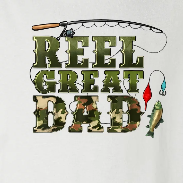 Camouflage Reel Great Dad Fishing Happy Fathers Day Toddler Long Sleeve Shirt