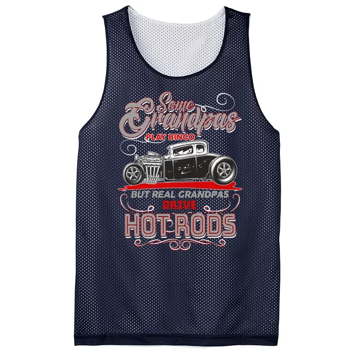 Cool Real Grandpas Drive Hot Rods Mesh Reversible Basketball Jersey Tank