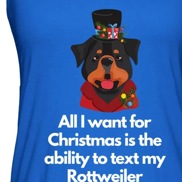 Christmas Rottweiler Gift Ladies Essential Flowy Tank