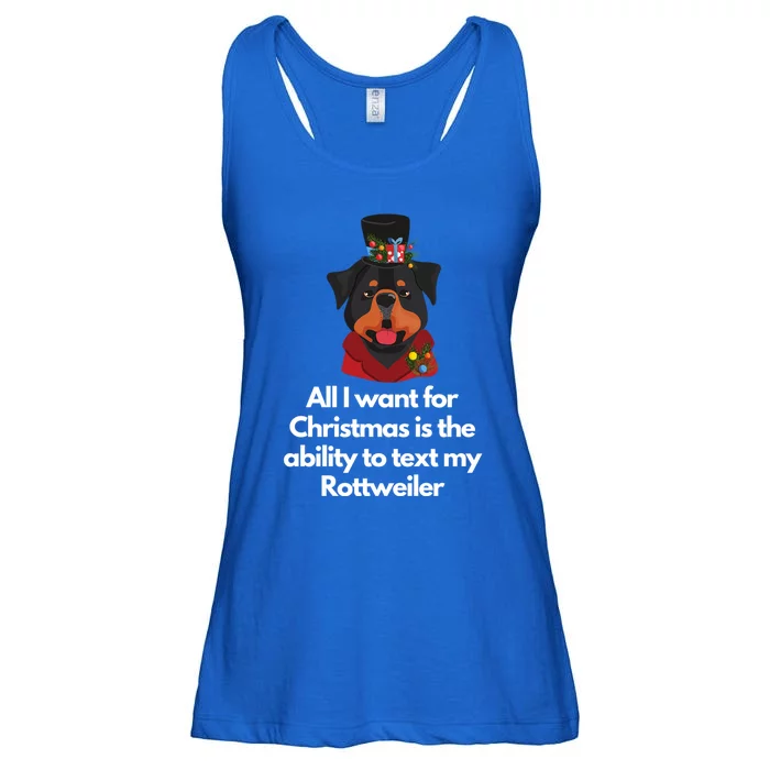 Christmas Rottweiler Gift Ladies Essential Flowy Tank