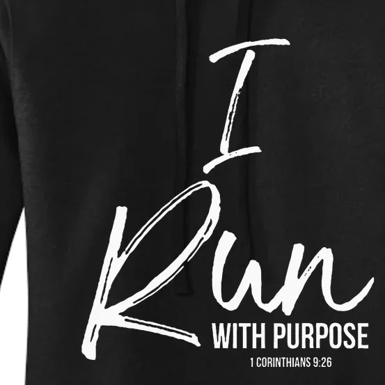 Christian Running Gift For Runners I Run With Purpose Women's Pullover Hoodie