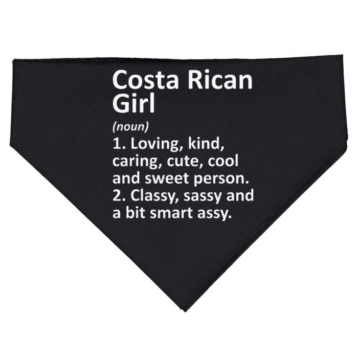 COSTA RICAN GIRL COSTA RICA Gift Funny Country Roots Descent USA-Made Doggie Bandana