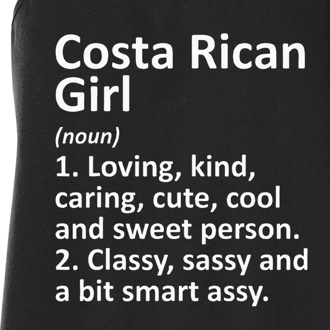 COSTA RICAN GIRL COSTA RICA Gift Funny Country Roots Descent Women's Racerback Tank