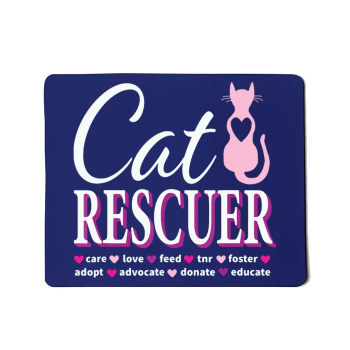 Cat Rescue Gift Feral Kittens Homeless Cats Shelter TNR Tee Mousepad