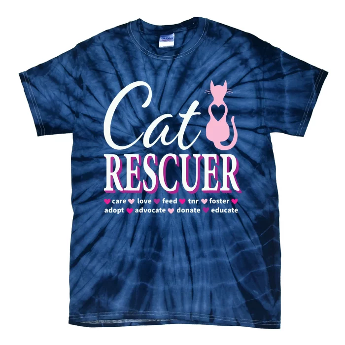 Cat Rescue Gift Feral Kittens Homeless Cats Shelter TNR Tee Tie-Dye T-Shirt