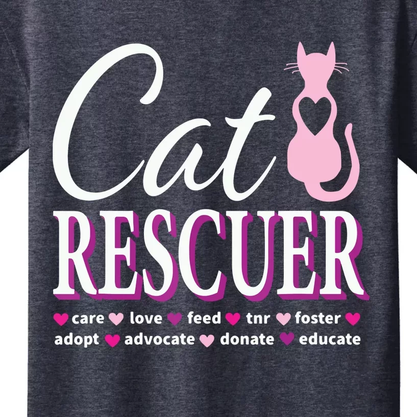 Cat Rescue Gift Feral Kittens Homeless Cats Shelter TNR Tee Kids T-Shirt