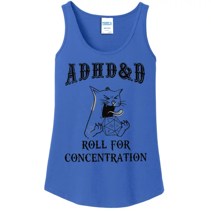 Cats Rpg Gamer Roll For Concentration Funny Quote Ladies Essential Tank