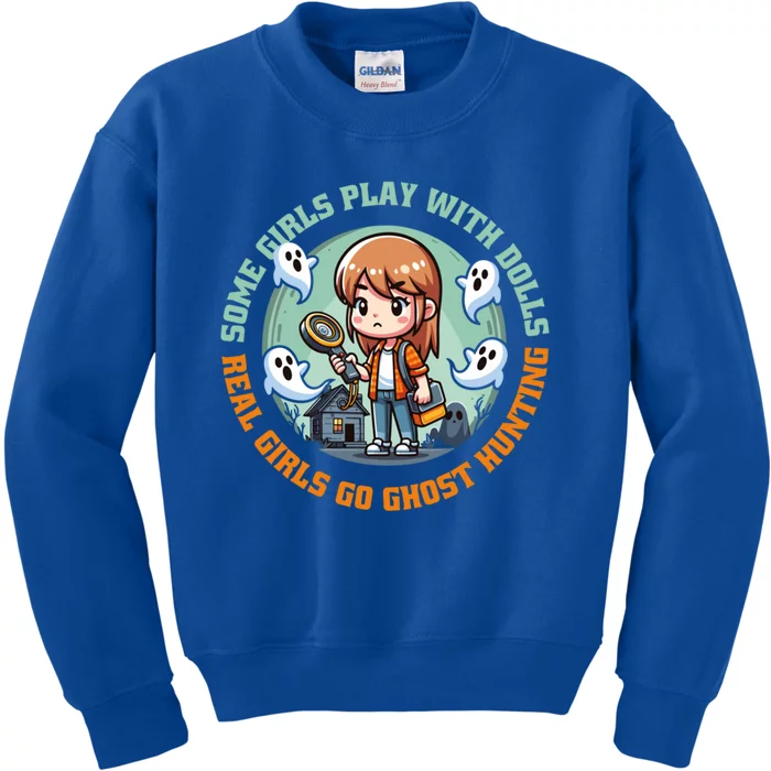 Cute Redhead Ghost Hunting Design Humor Gift Kids Sweatshirt