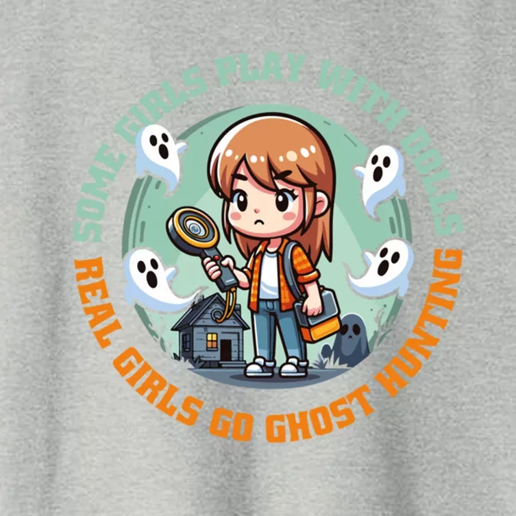 Cute Redhead Ghost Hunting Design Humor Gift Women's Crop Top Tee