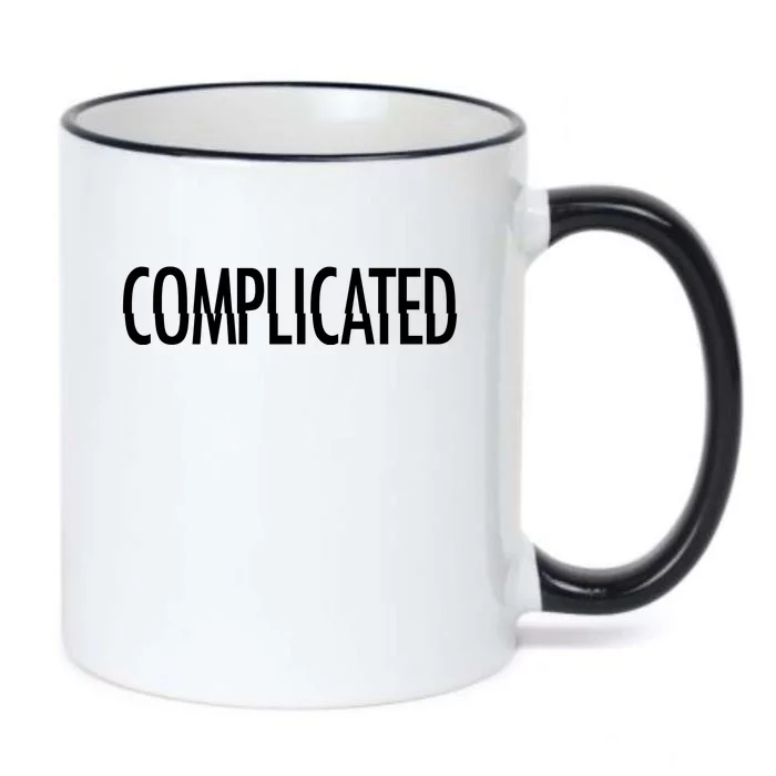 Complicated Realtionship Glitch Gift Black Color Changing Mug