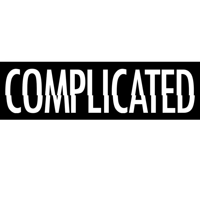 Complicated Realtionship Glitch Gift Bumper Sticker