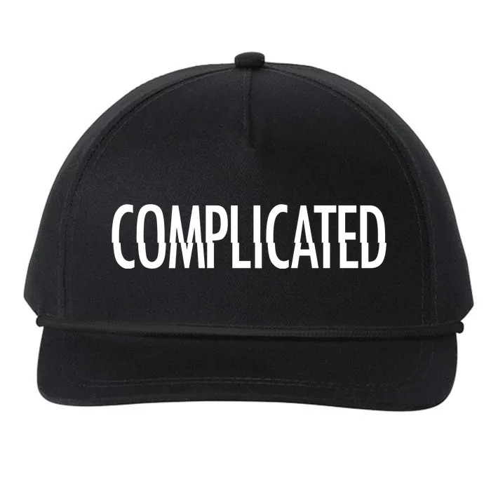 Complicated Realtionship Glitch Gift Snapback Five-Panel Rope Hat