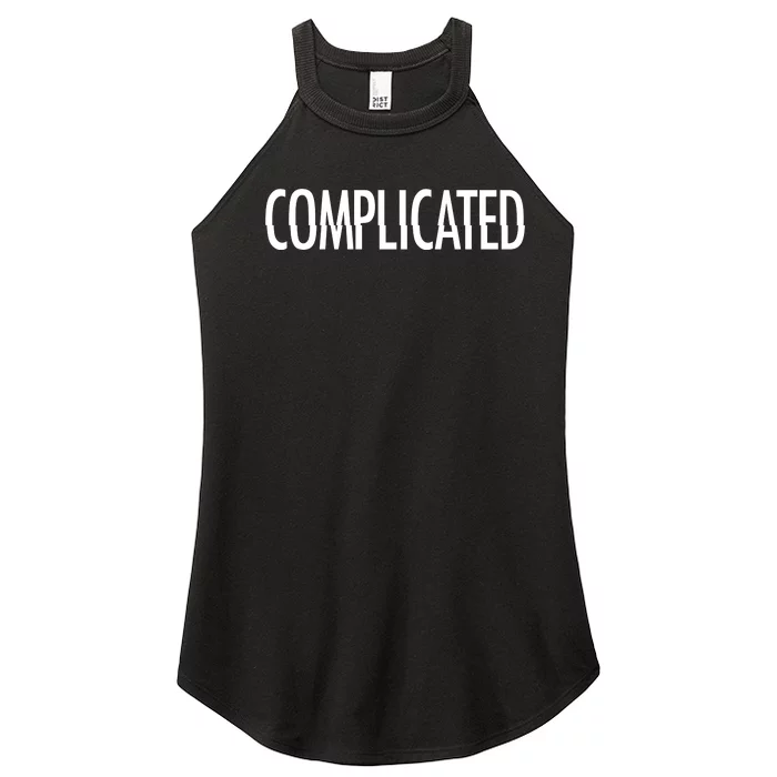 Complicated Realtionship Glitch Gift Women’s Perfect Tri Rocker Tank