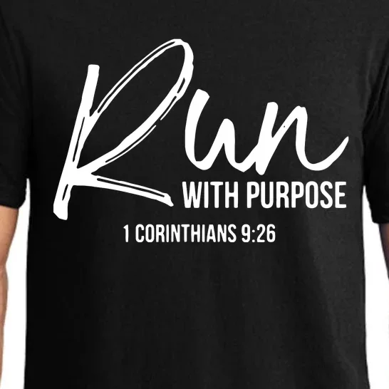 Christian Runner Gift Running Gear Run With Purpose Quote Pajama Set