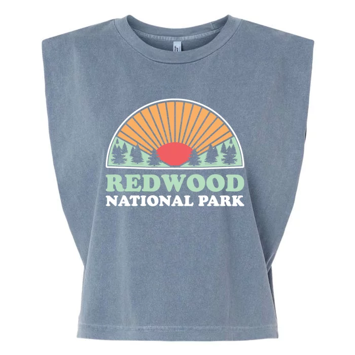 California Retro Gift Vintage Redwood National Park Gift Garment-Dyed Women's Muscle Tee