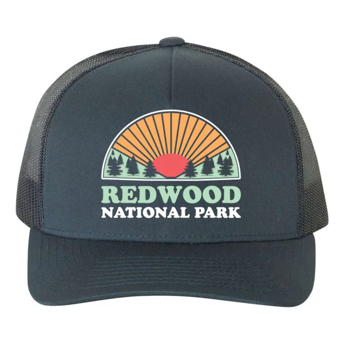 California Retro Gift Vintage Redwood National Park Gift Yupoong Adult 5-Panel Trucker Hat