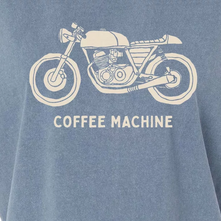 Cafe Racer Hand Drawn Motorcycle Design Garment-Dyed Women's Muscle Tee