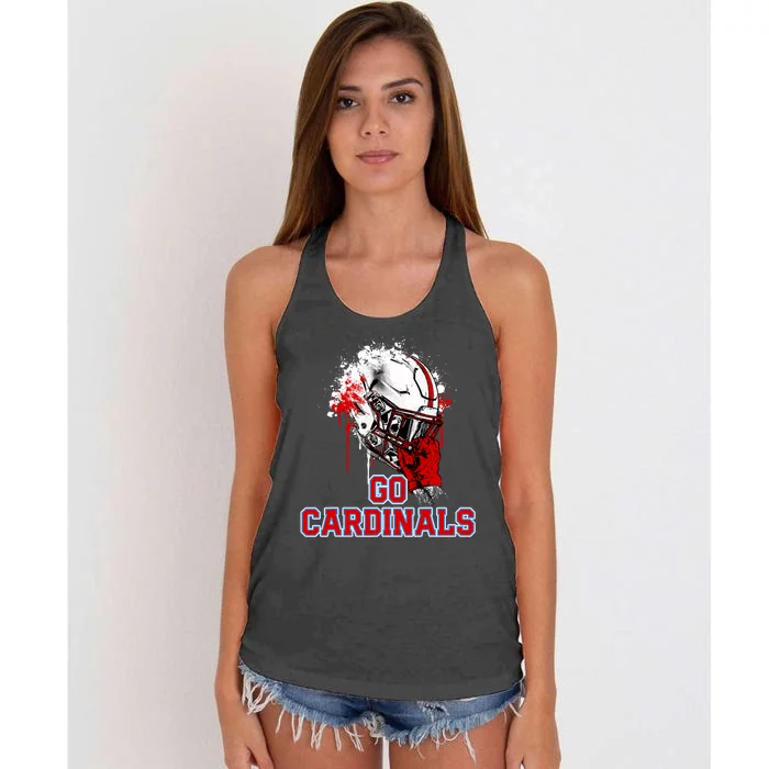 Collinsville Rising Helmet Go Women's Knotted Racerback Tank