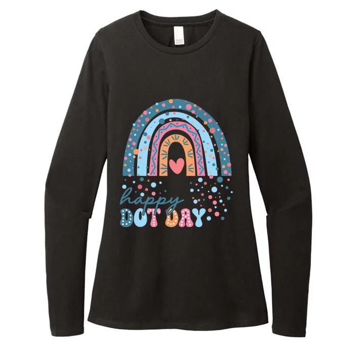 Cute Rainbow Happy Dot Day Teacher Womens CVC Long Sleeve Shirt