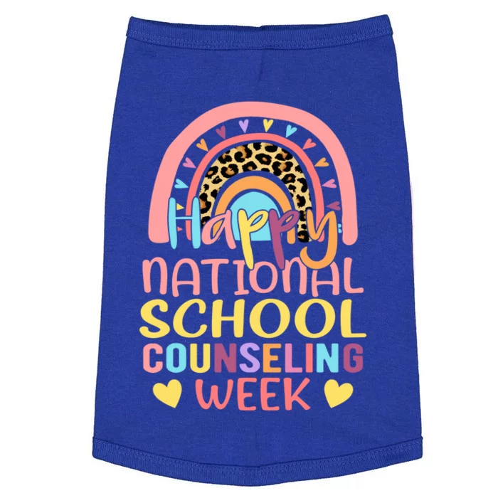 Cute Rainbow Happy National School Counseling Week Counselor Great Gift Doggie Tank