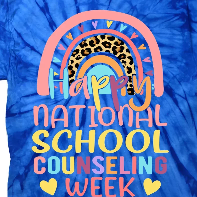 Cute Rainbow Happy National School Counseling Week Counselor Great Gift Tie-Dye T-Shirt